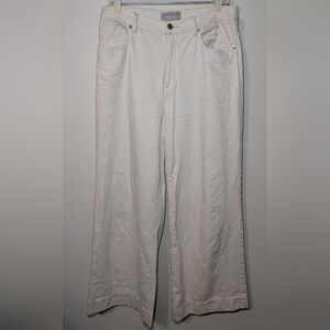Everlane Summer Wide Leg Jean Ivory Coquette Cottage Cotton Women's Size 29"